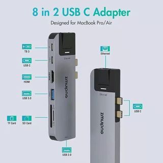 EQUIPD USB C Hub, Aluminum 7 in 1 USB Type C to 4K HDMI, Thunderbolt 3, 2  USB 3.0 Port, SD/Micro SD Card Reader for MacBook Pro/MacBook Air M1 M2  2022 2021