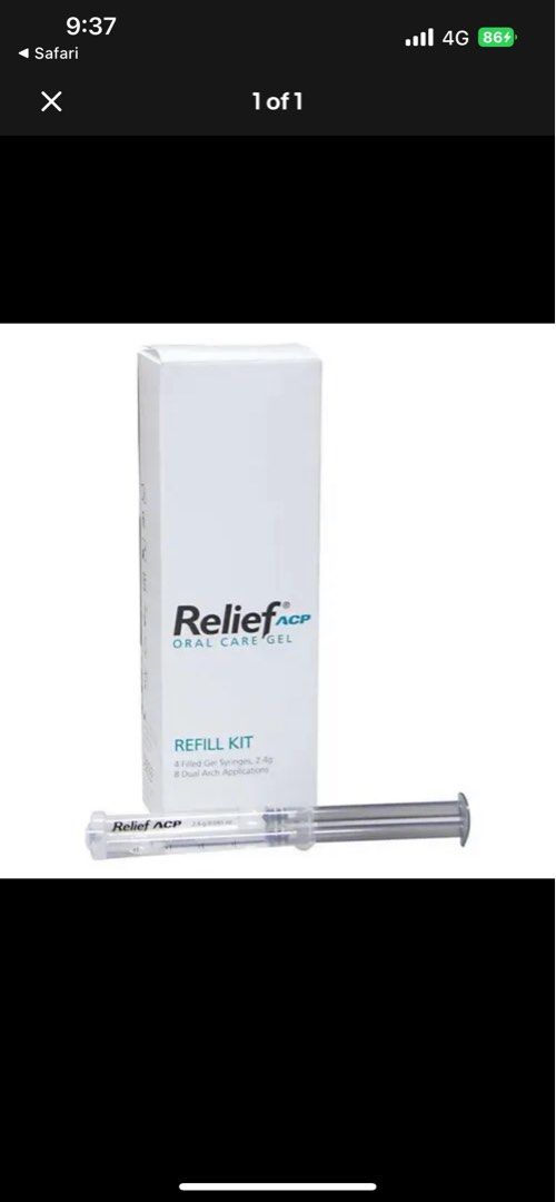 Zoom whitening relief ACP oral care gel, Beauty & Personal Care, Oral