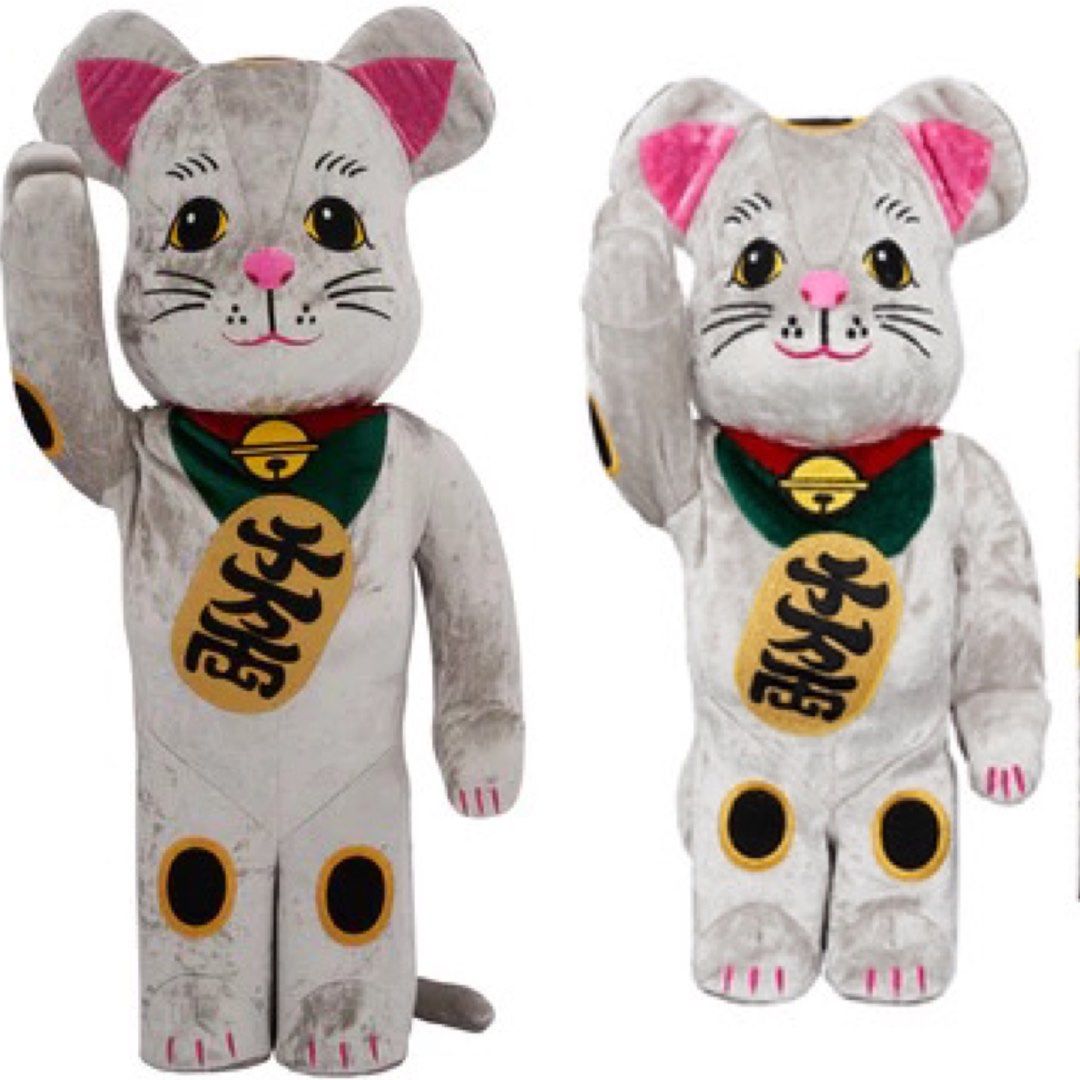 1000% 400% silver costume lucky cat manekineko bearbrick be@rbrick 