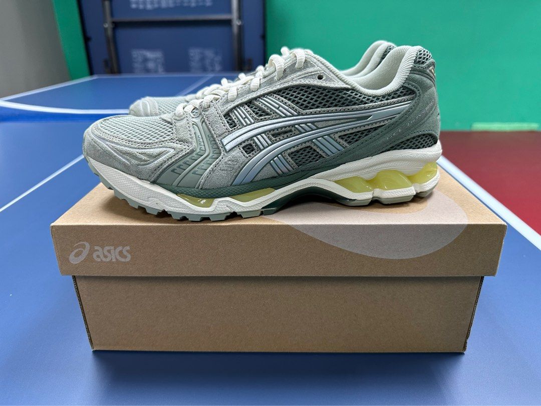 100%new> ASICS Gel kayano 14 Olive grey pure silver US8 26cm, 男裝