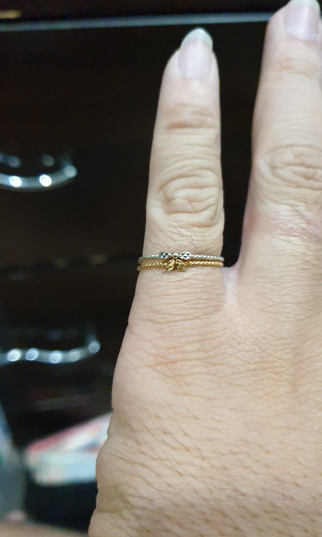 Gold double deals ring design