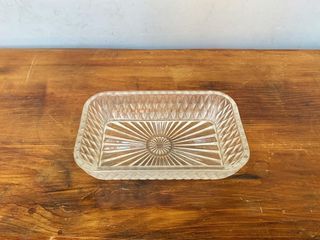 法國製老玻璃盤