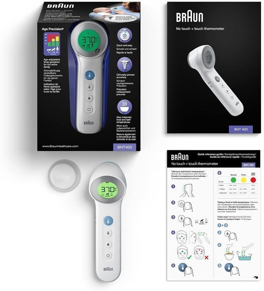 BRAUN Braun BNT400 No Touch + Touch Thermometer White