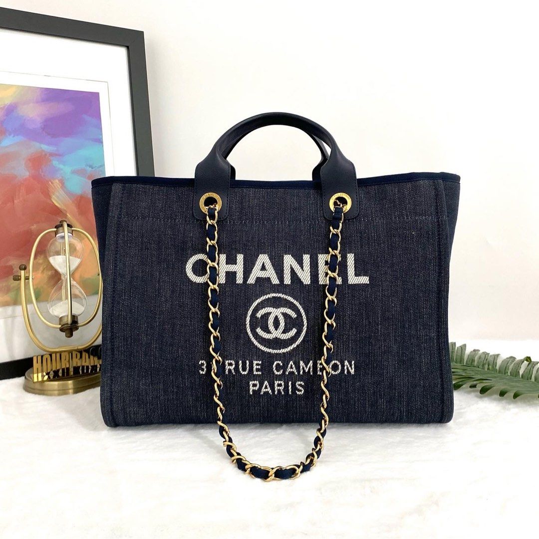 Chanel deauville canvas tote bag outlet