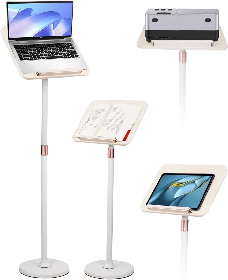 Metal Book Stand Reading Holder Hands Free for Textbooks with Page Clips