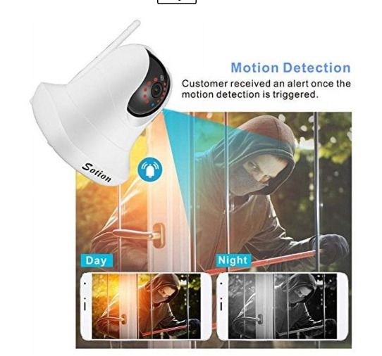 SG LOCAL STOCK 2326 SOTION WiFi Wireless Internet Network IP Surveillance Security Video Camera System Baby and Pet Monitor with Pan and Tilt