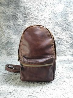 Accesory Pageboy Dark Brown Leather Chest Bag