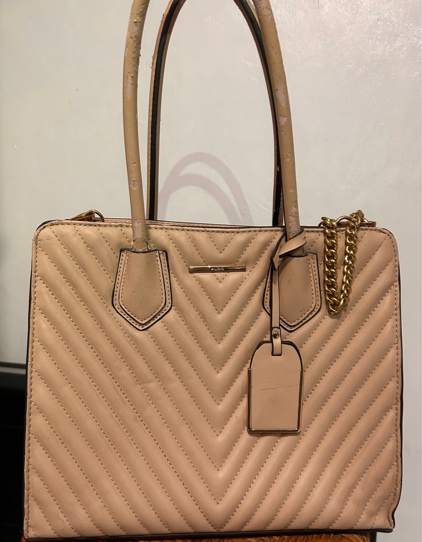 Aldo Blush Tan Chevron Shoulder Bag Luxury Bags Wallets on