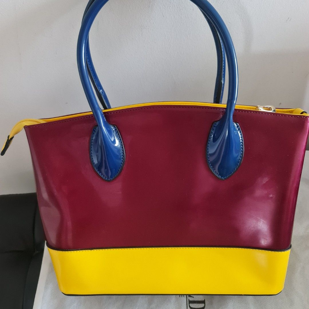 Alfio Raldo Maroon Yellow Bag