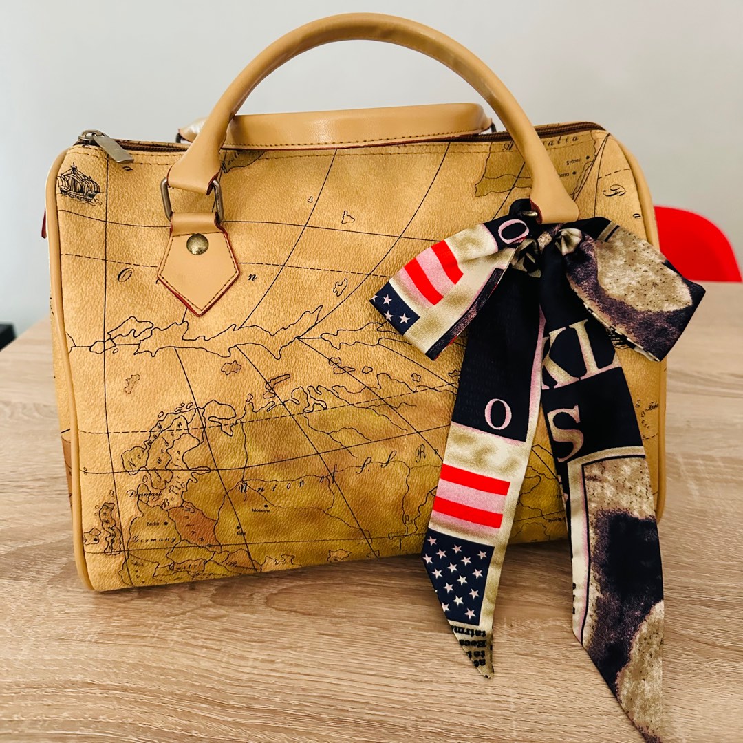 Ancient Sailing Map Speedy Boston Top Handle Bag, Women's Fashion, Bags