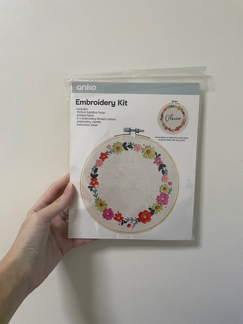 Anko Embroidery Kit, Hobbies & Toys, Stationery & Craft, Handmade Craft