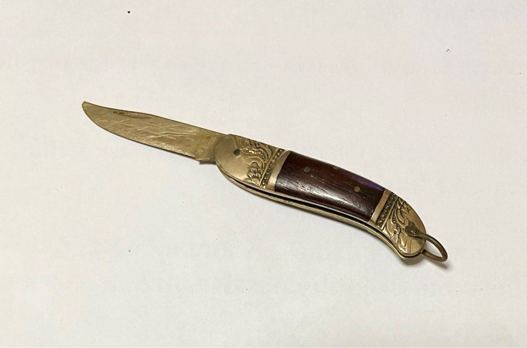 Brass Athlete Pocket Knife Pendant, Vintage French Pocket Knife, Antique Folding  Knife, Old Penknife, Collectibles Knives 