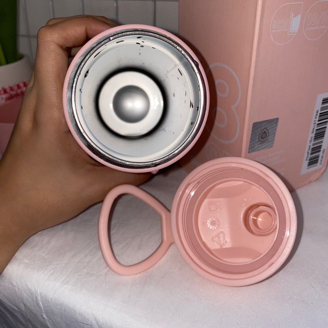 AQUAFLASK 18oz Ballet Pink + Boot & Paracord Handle (Preloved