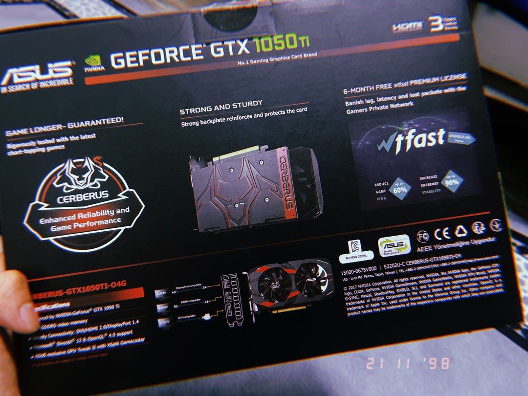 Asus Geforce GTX 1050ti Cerberus 4gb Computers Tech Parts