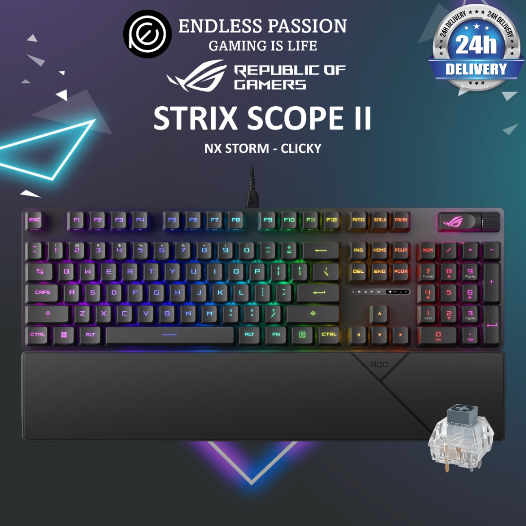 ASUS ROG Strix Scope II NX (Snow& Storm Switch), Computers & Tech ...