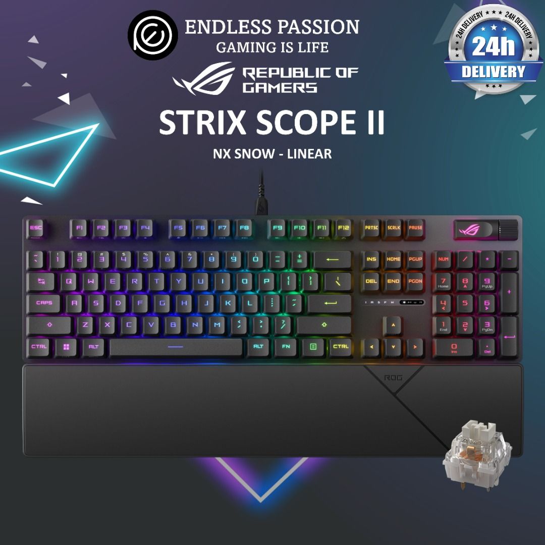 ASUS ROG Strix Scope II NX (Snow& Storm Switch), Computers & Tech ...