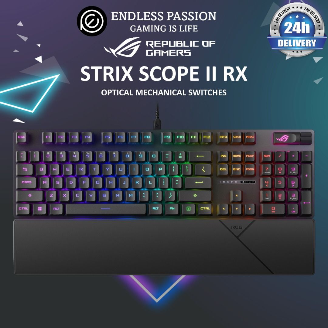 ASUS ROG Strix Scope II RX Optical Mechanical Gaming Keyboard ...