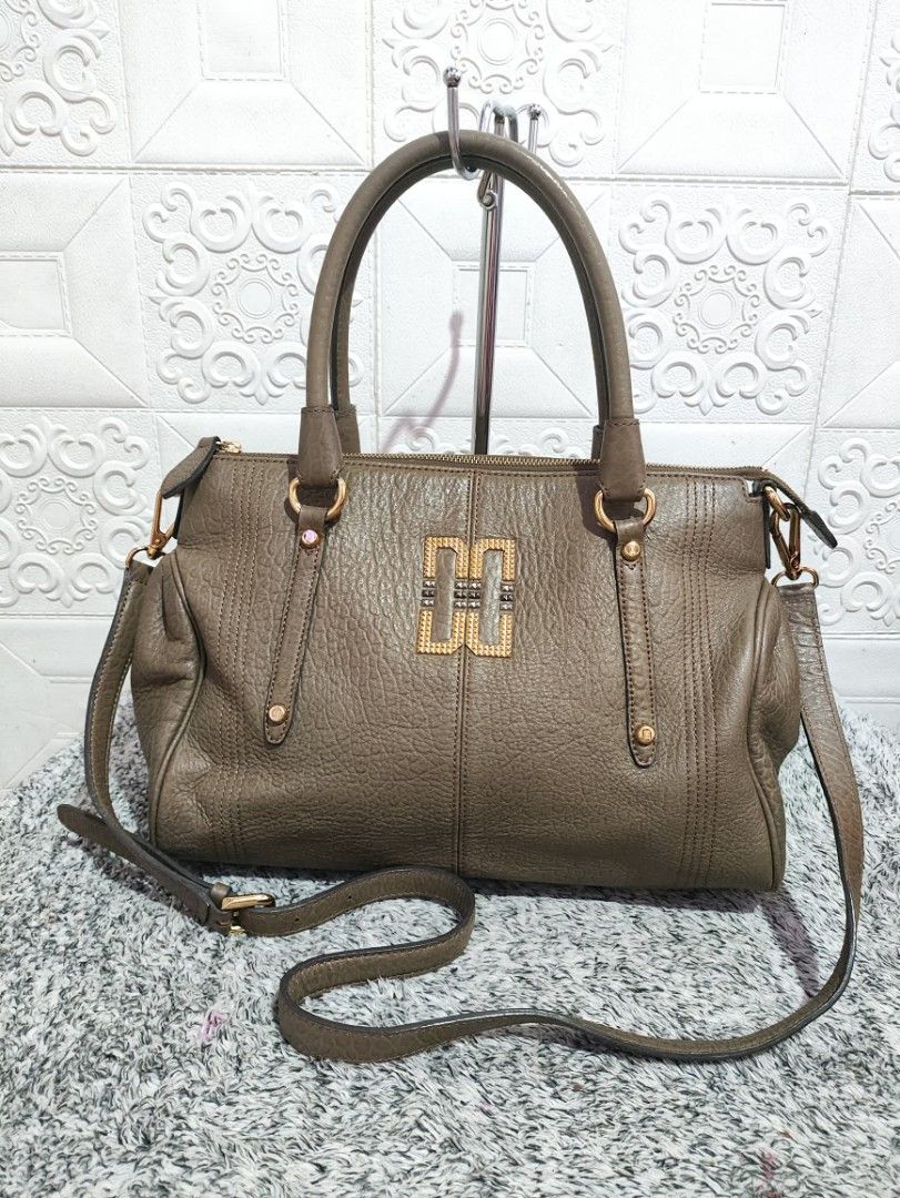 Authentic DAKS 2 way leather bag