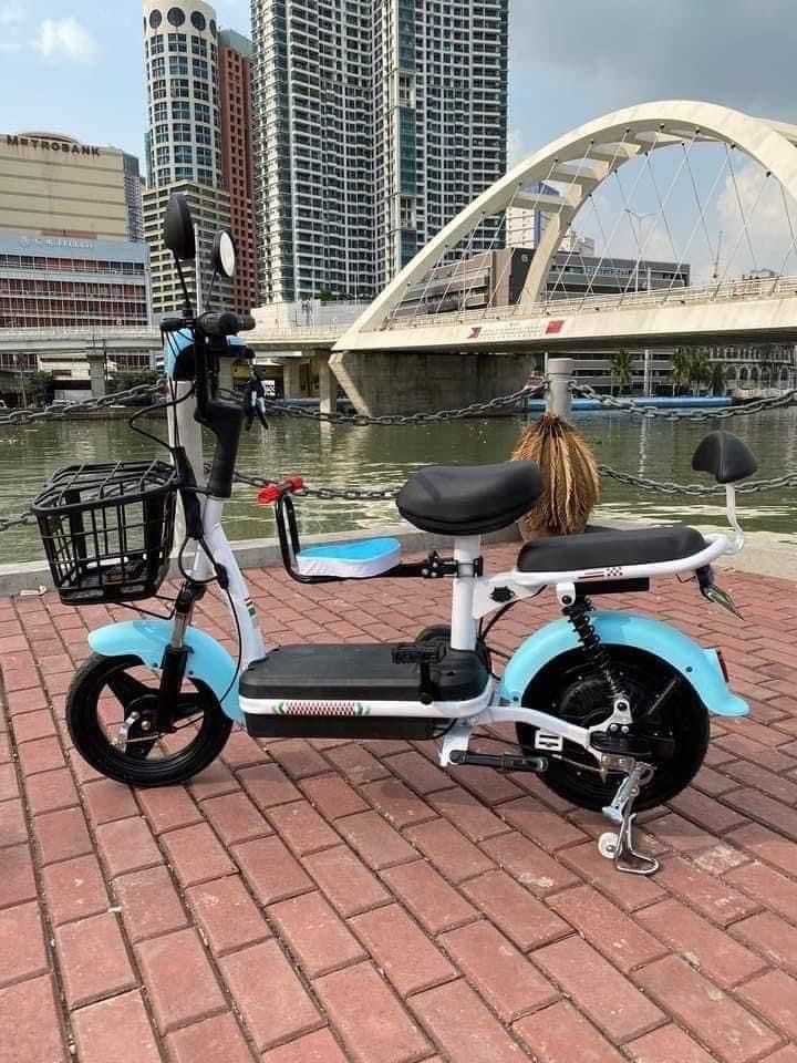 AVIA PRINCE COOPER EBIKE (Category: Bicycles) located in Marikina City. Submitted by keionlines85428 (Listing ID 1266824402, Image 2). Description: BUDGET 2WHEEL EBIKE ONHAND NOW 😍 NEW AVIA PRINCE COOPER ELECTRIC BIKE WITH PEDAL AND CHILD CARRIER ‼️₱9,500 FREE ASSEMBLE FREE HELMET FREE SIDE MIRROR FREE CHILD CARRIER WITH COMPLETE PAPERS SPECS: ▪️Battery: 48v12ah ▪️Drum Brake ▪️350Watts Power ▪️15-25km Range ▪️30-40kph speed ▪️14 x 2.45 Tubeless 