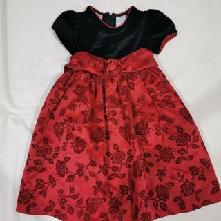 Baby girl kids red black 4-5 princess party dress