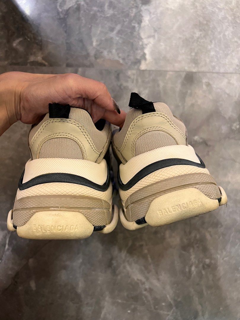 Triple s beige on sale black
