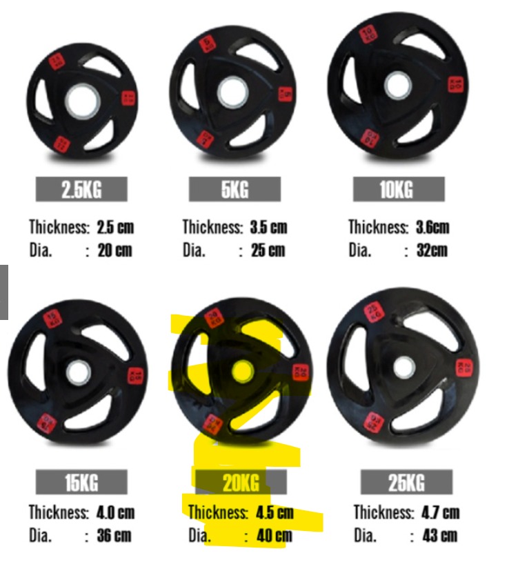 Barbell Plates (Olympic) 20kg x 2For sell, Sports Equipment, Exercise