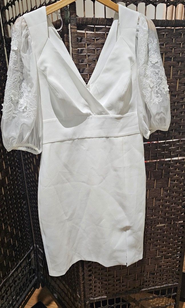 Bcbgmaxazria embroidered organza midi dress sale