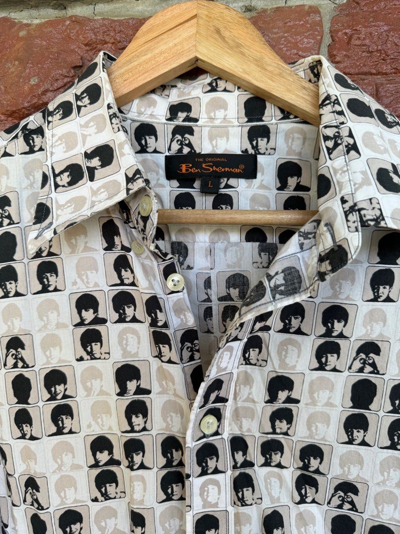 Chemise Homme Ben Sherman The Beatles Vintage - Taille M - Imprimé Années 00 - Parfait état