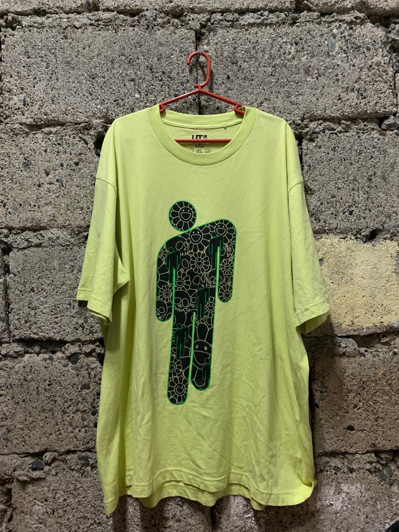 T-shirt Noir Collaboratif Takashi Murakami X Billie Eilish Pour Uniqlo - Taille XS, Coupe Oversized, Neuf Avec étiquettes
