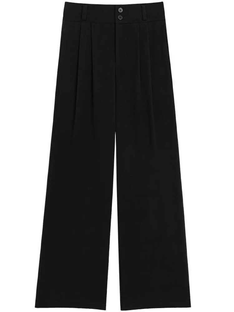 Black High Waisted Pants, Women's Fashion, Bottoms, Other Bottoms on  Carousell
