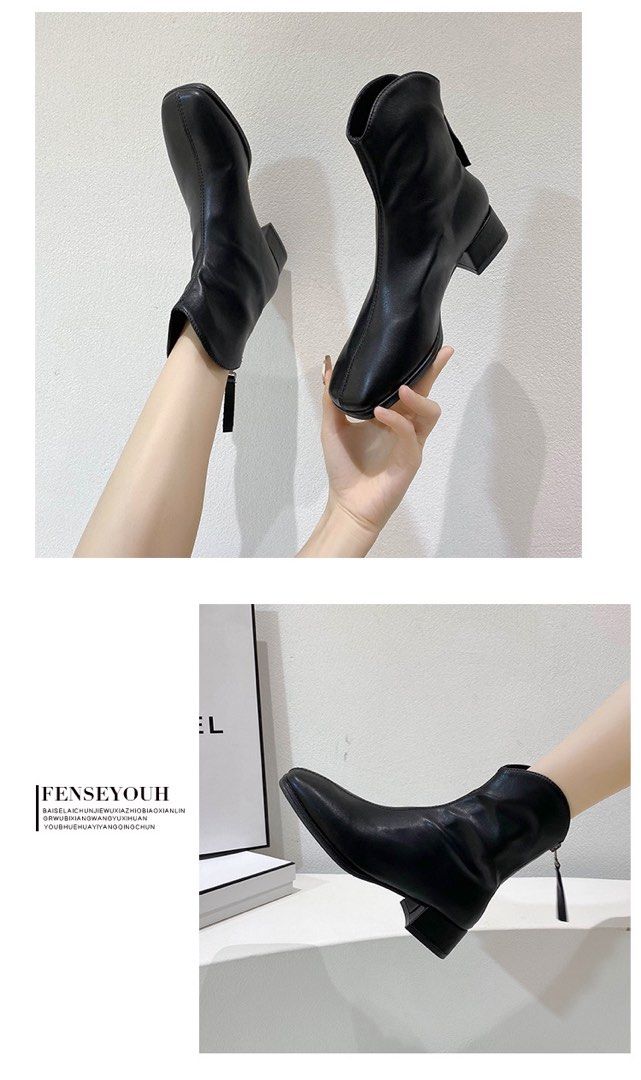 Cheap short black boots sale
