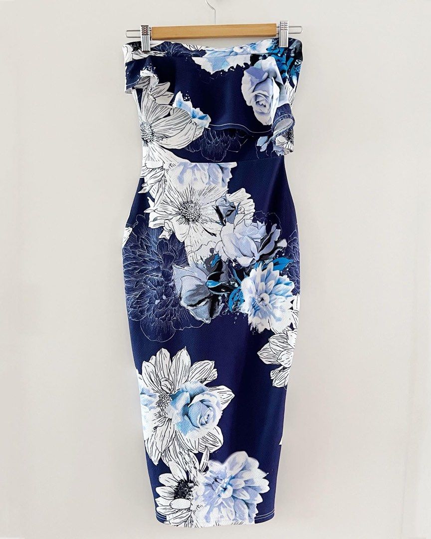 Asos floral bodycon dress online