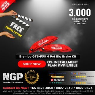 Brembo GTB-F50 Original 4 Pot Big Brake Kit , AMG, M3, M5, RS4, RS5, RS7, Lexus, G20, G30,F10, BMW, Audi, Mercedes, Honda, Toyota, Mazda, Mini, Mitsubishi, Volkswagen BBK