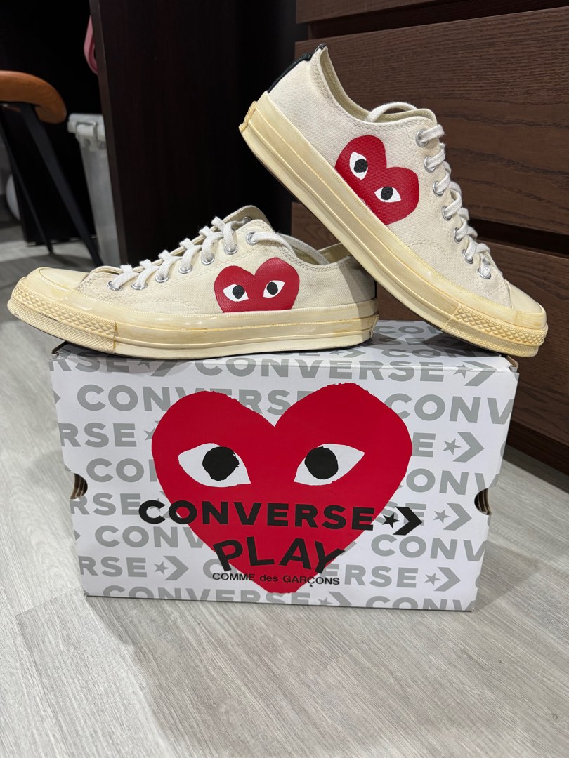 White converse x cdg top