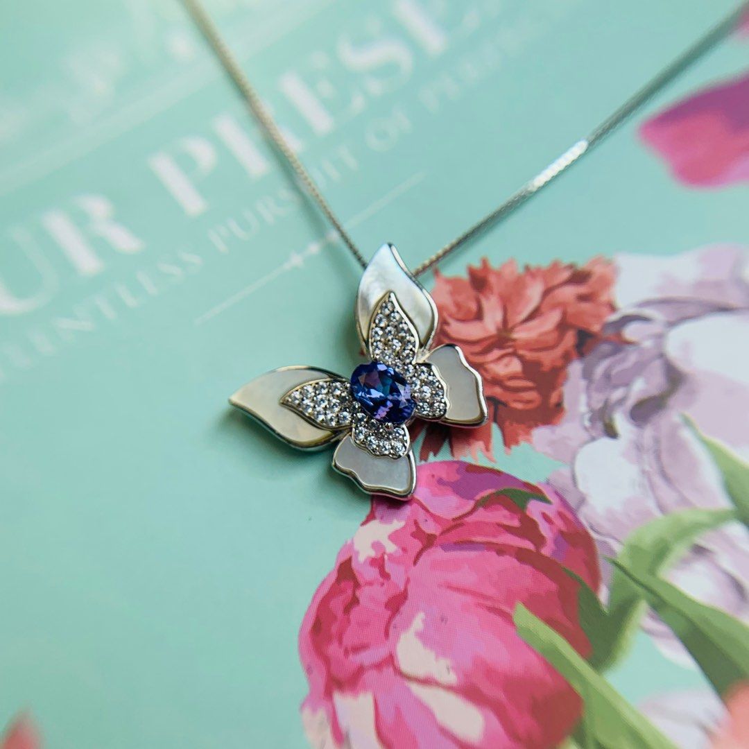 Tanzanite cheap butterfly necklace