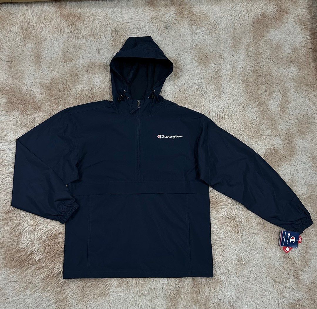 champion packable jacket champion coat black