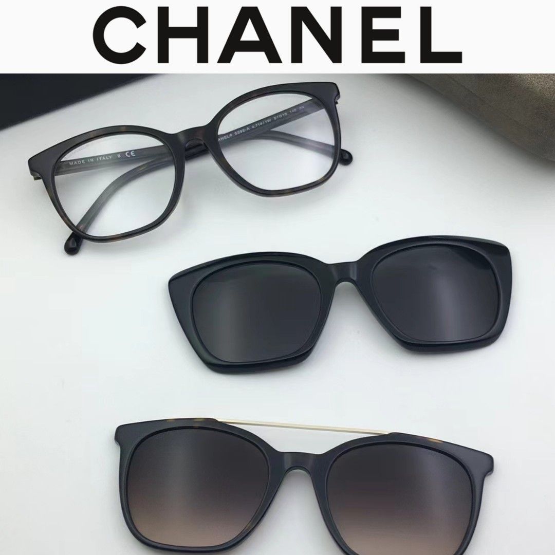 Chanel ch5392 eyewear glasses 2 clip on, Women's Fashion, Watches &  Accessories, Sunglasses & Eyewear on Carousell