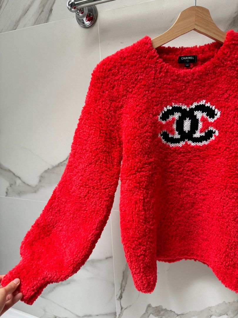 Red chanel sweater online