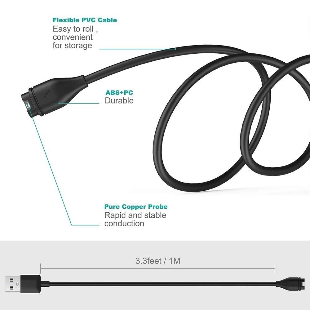 Charger Cable Compatible with Garmin Fenix 5 5S 5X 6 7 7Pro Plus