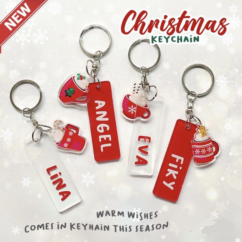 Customized on sale angel keychains