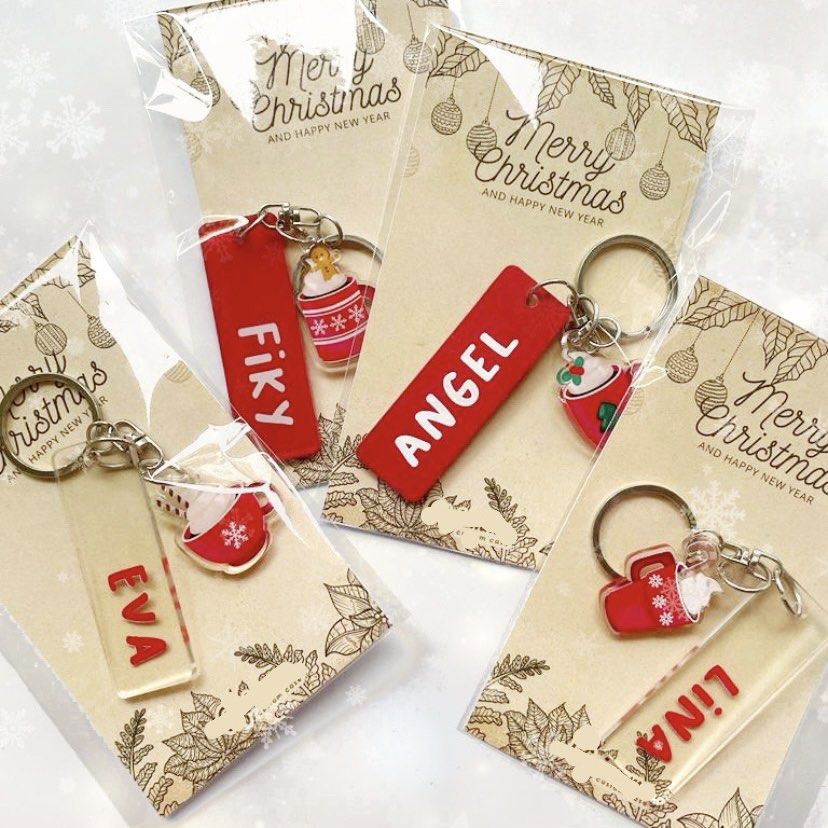 Customized on sale angel keychains