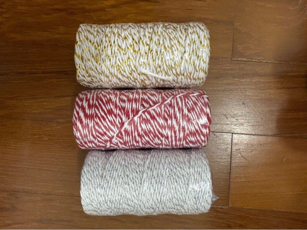 Christmas Red/White Twine String, Hobbies & Toys, Stationery