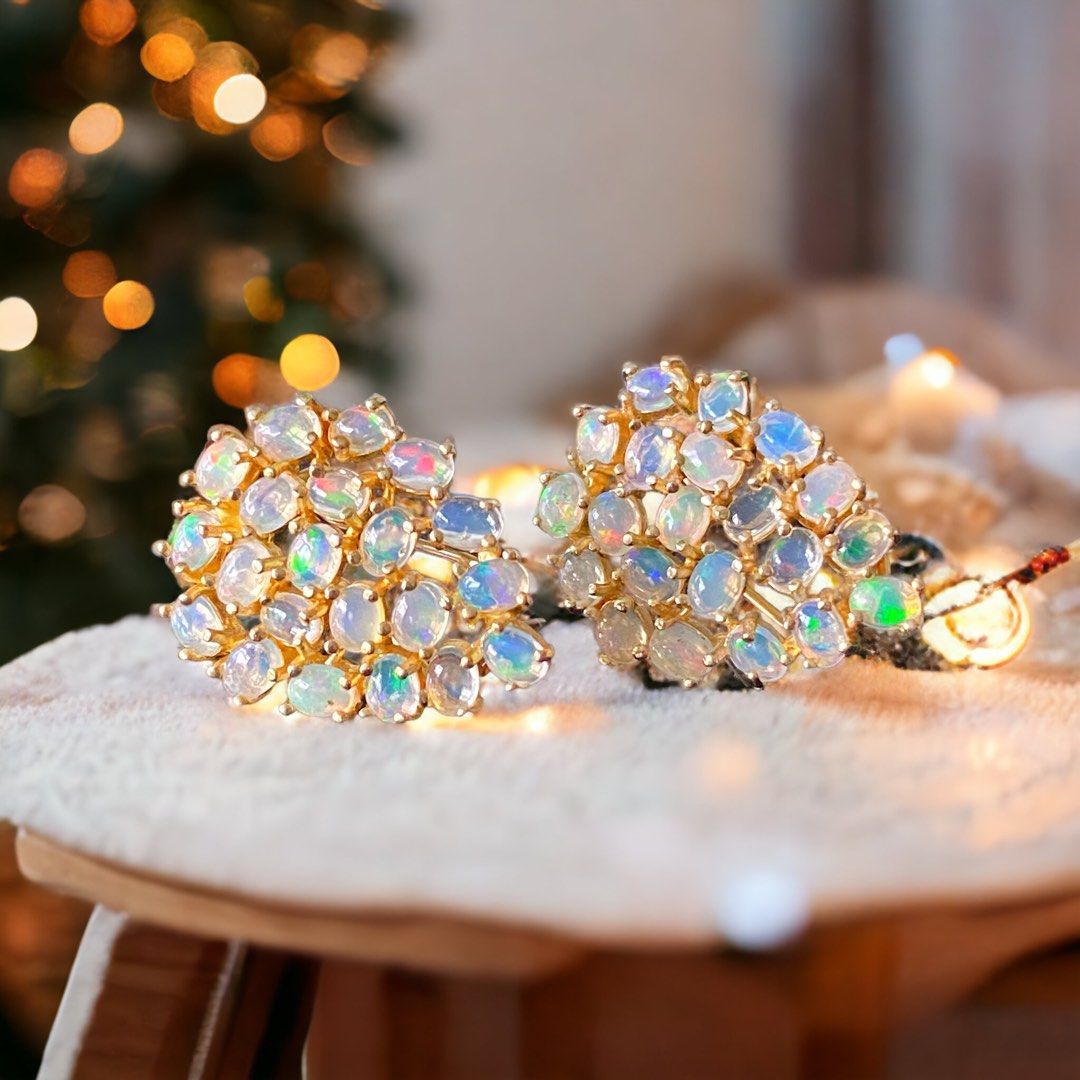 Real top opal earrings