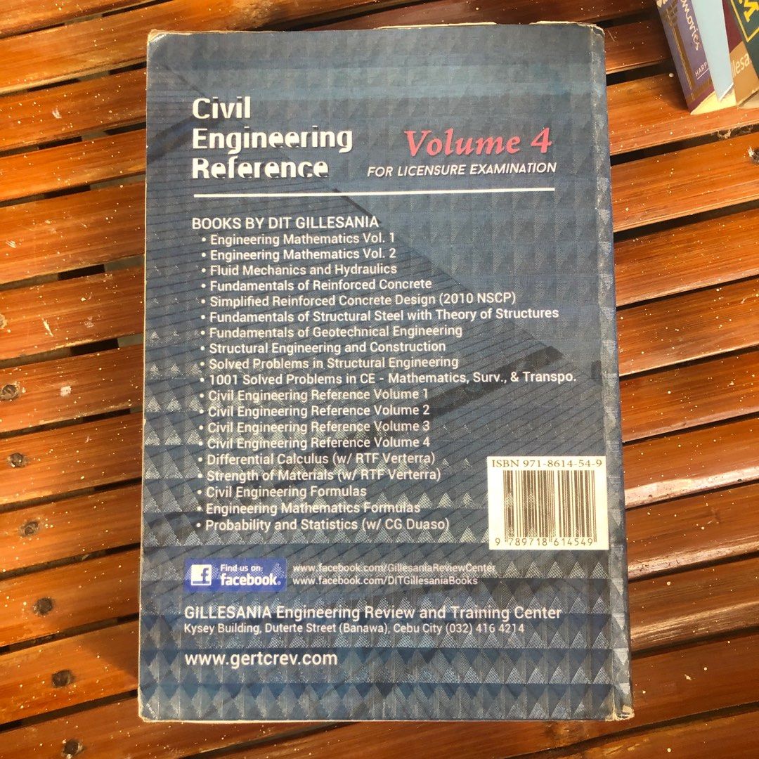 Civil Engineering Reference Vol 4 4th Edition (Category: Textbooks) located in San Manuel. Submitted by richcande (Listing ID 1266904311, Image 2). Description: Heavily annotated. PAPASA KA PAG BIBILHIN MO TO HAHAHAHAHAHA!.