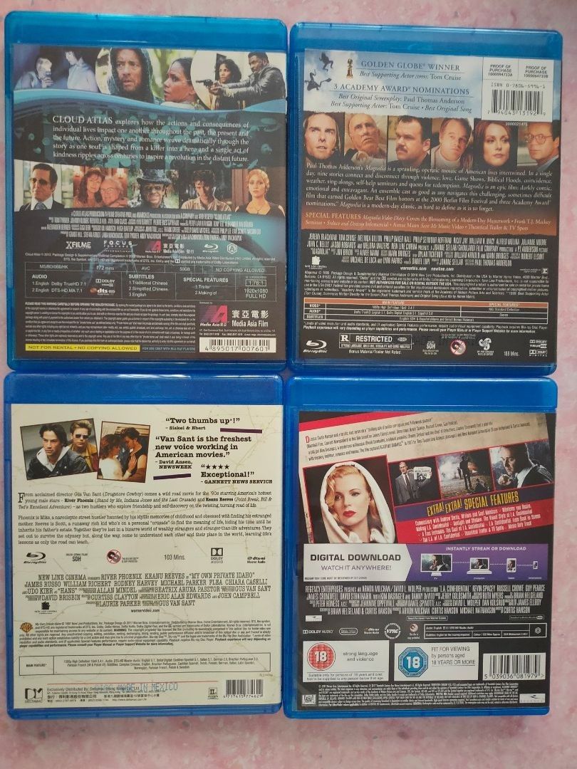 Cloud Atlas及其它（Blu Ray）, 興趣及遊戲, 音樂、樂器& 配件, 音樂與媒體- CD 及DVD - Carousell