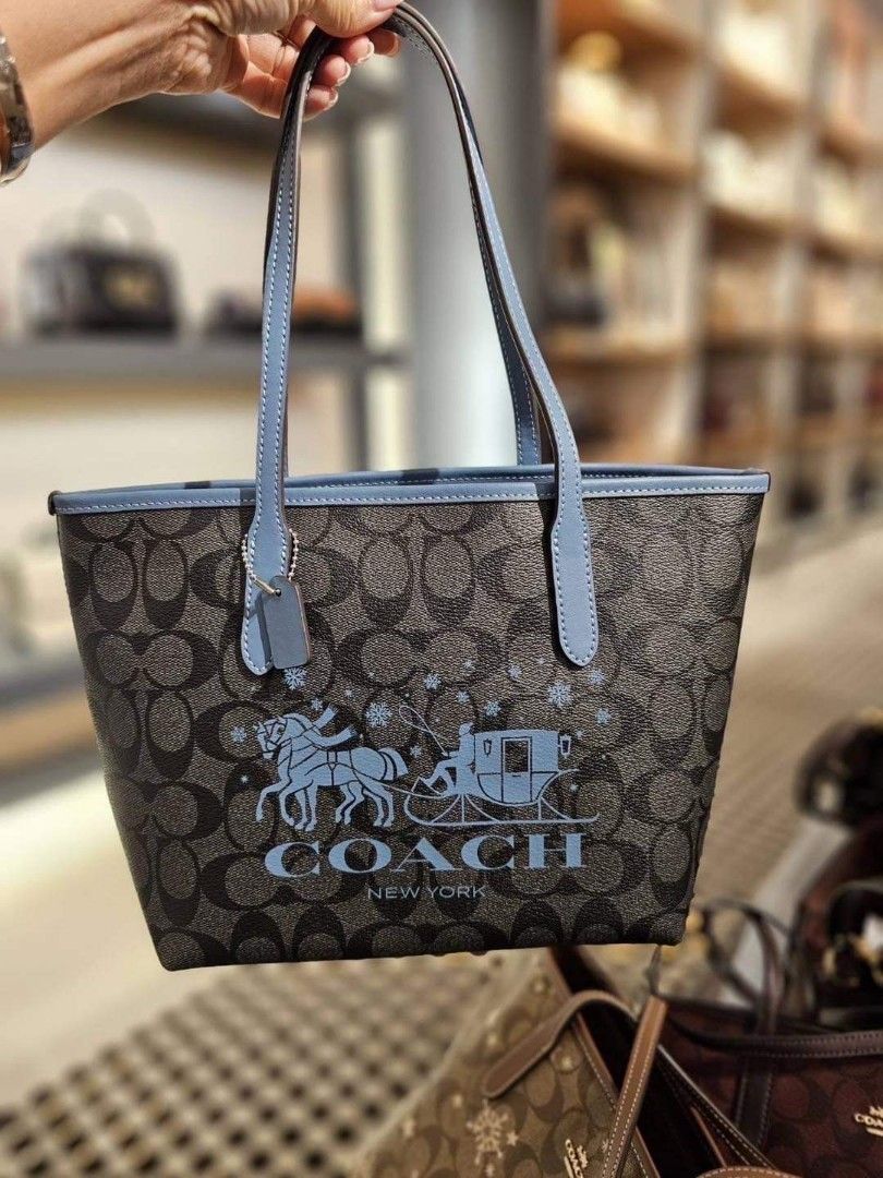 COACH MINI CITY TOTE IN SIGNATURE CANVAS CN733 CN682 CN681 Luxury