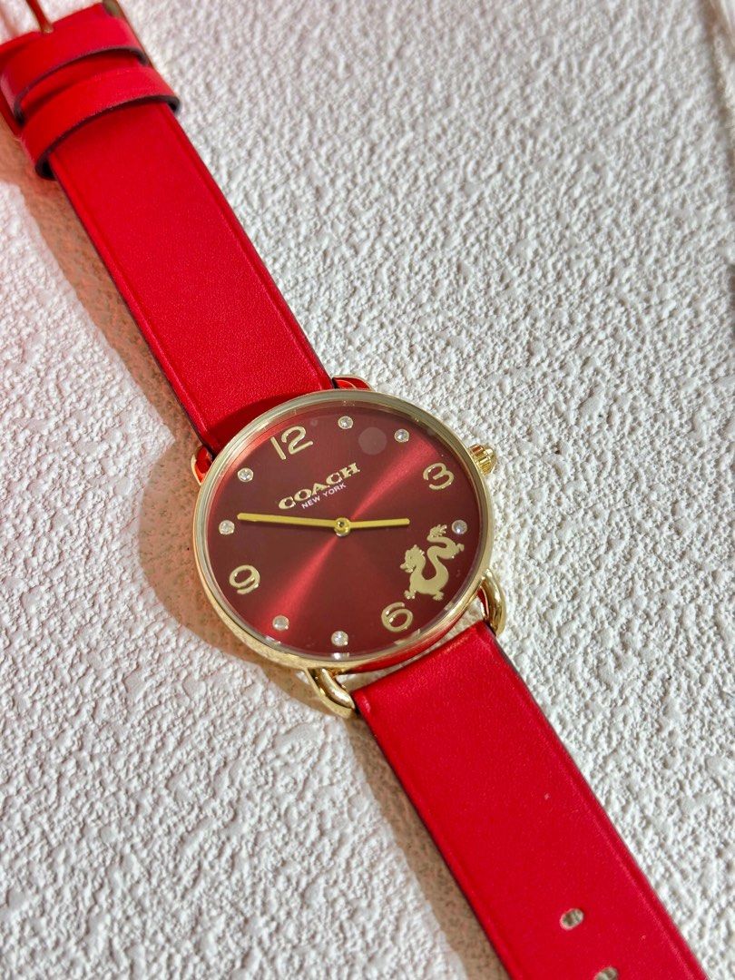 coach red dragon 36mm watch