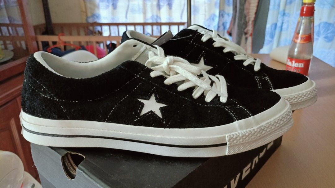 Converse one star shop ox black suede