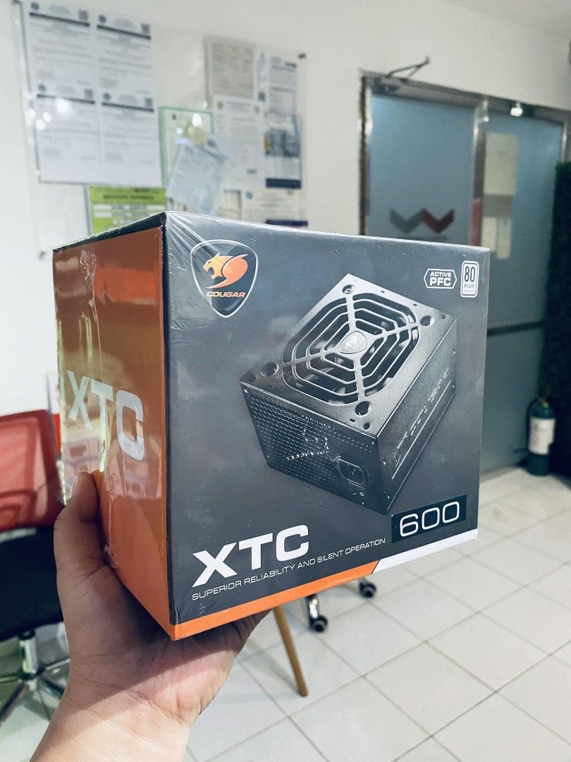 Cougar 600W 80+ Active PFC Power Supply PSU XTC600 (Category: Computer Parts) located in Makati City. Submitted by techubstoreandaccessories (Listing ID 1266886485, Image 3). Description: Cougar 600W 80+ Active PFC Power Supply PSU XTC600 On Hand Ready to Ship/Pick-Up‼️ DETAILS: ✅Actual Picture Posted. ✅BRAND NEW & ORIGINAL. ✅7 Days Replacement for Factory Defects and 1year Limited Warranty. (Terms and conditions apply). ✅With Sales Invoice (BIR 
