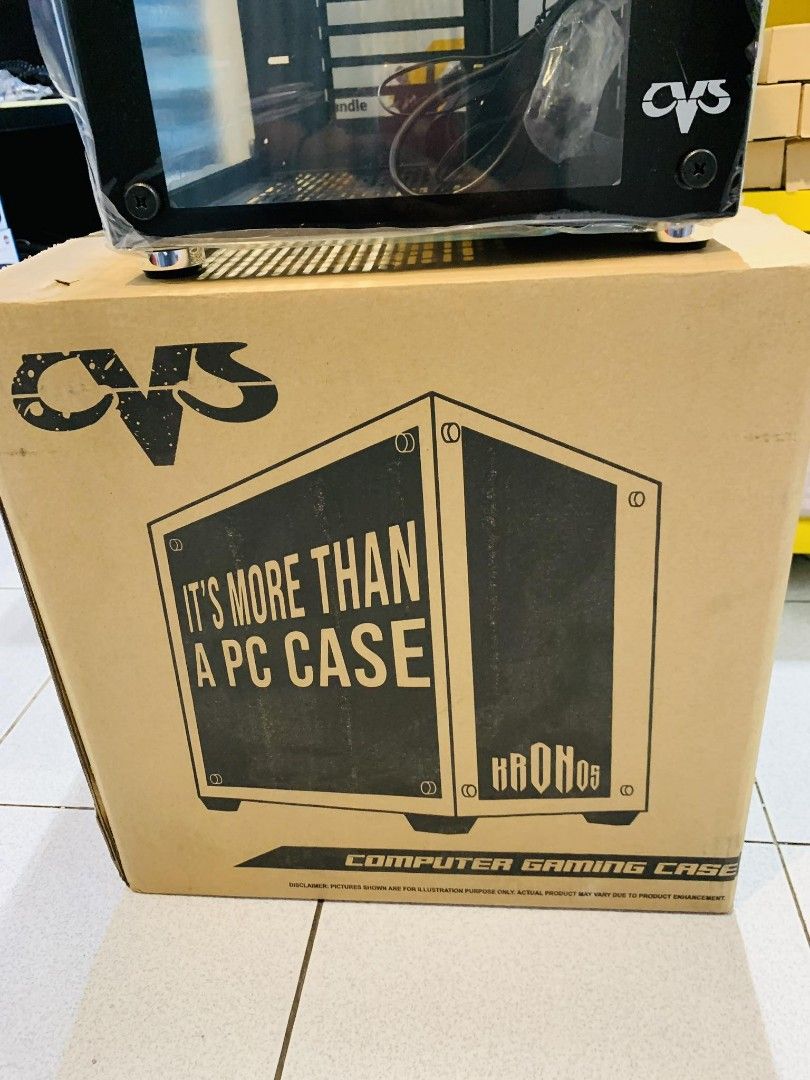 CVS Kronos Micro-ATX Mini-ATX Computer PC Gaming Case Mini-Tower Tempered Glass Black (Category: Computer Parts) located in Makati City. Submitted by techubstoreandaccessories (Listing ID 1266839771, Image 1). Description: CVS Kronos Micro-ATX Mini-ATX Computer PC Gaming Case Mini-Tower Tempered Glass Black On Hand Ready to Ship/Pick-Up‼️ DETAILS: ✅Actual Picture Posted. ✅BRAND NEW & ORIGINAL. ✅7 Days Replacement for Factory Defects and 1year Lim
